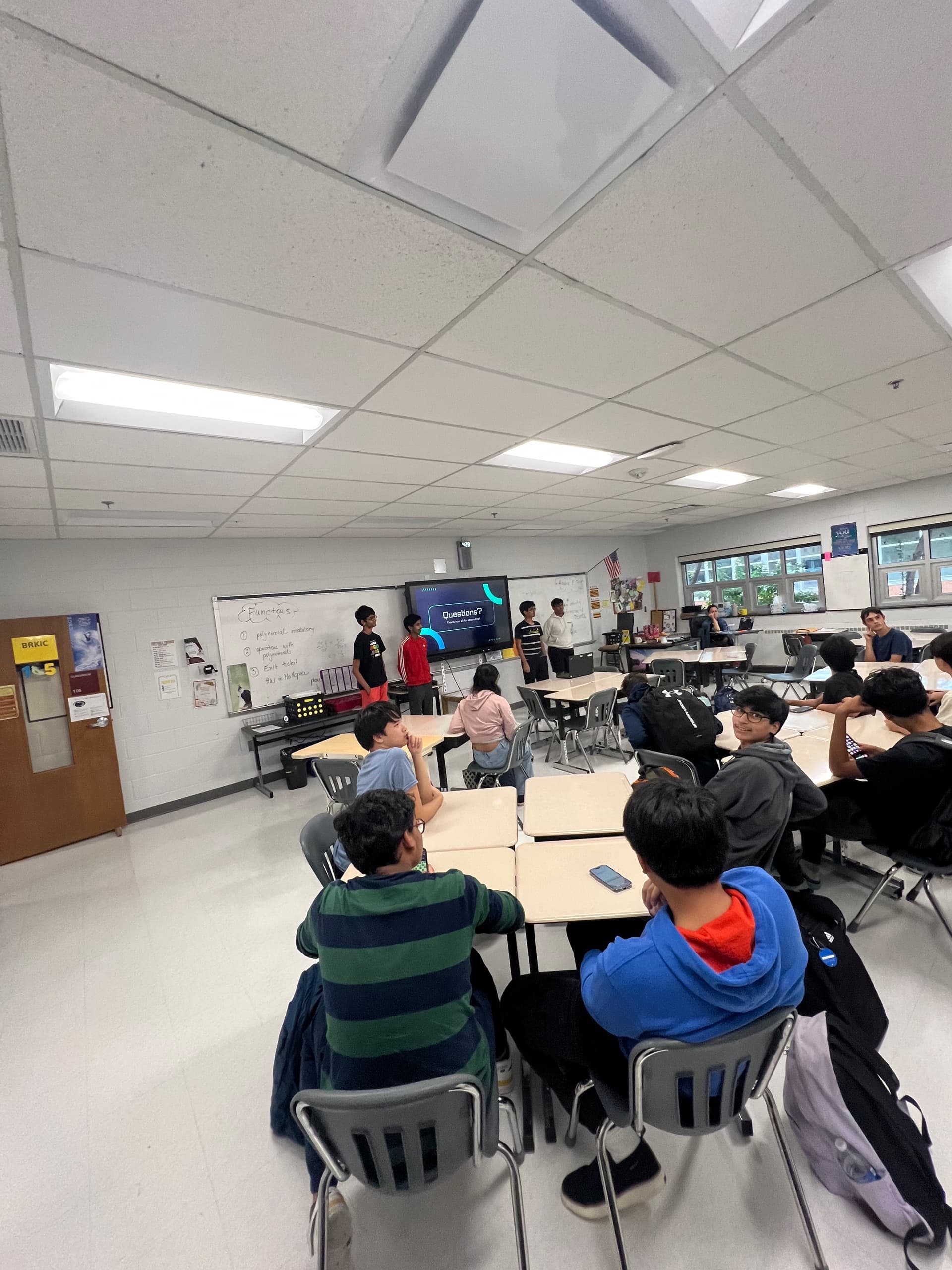 Code4Community presenting in a classroom